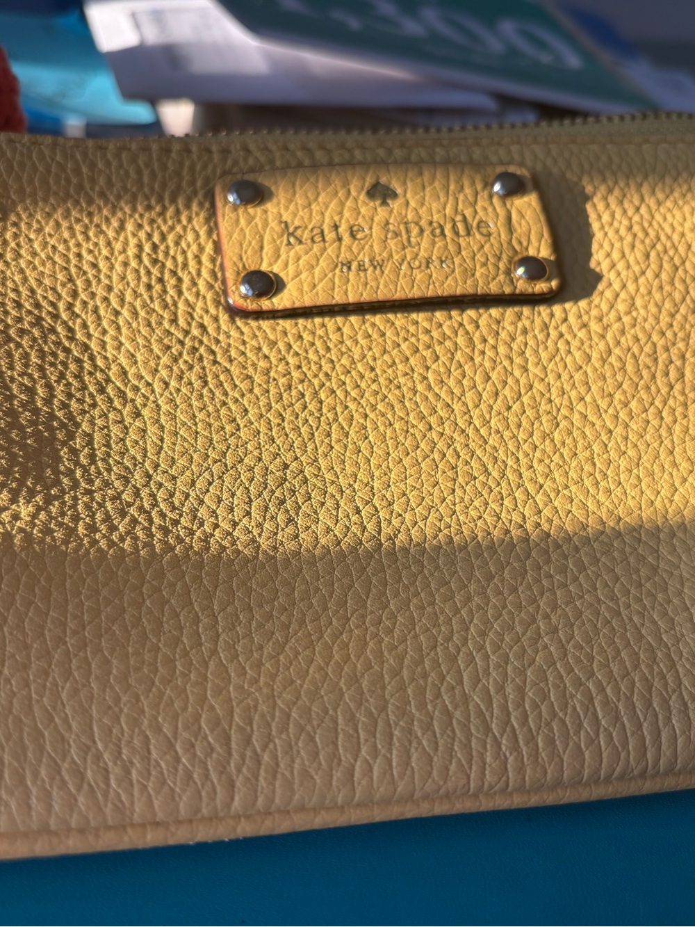 Kate Spade Wristlet Yellow like new